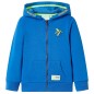 Kinder-Kapuzenpullover mit Reißverschluss Blau 116 Kinder-Kapuzenpullover mit Reißverschluss Blau 116