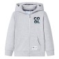 Kinder-Kapuzenpullover mit Reißverschluss Grau 92 Kinder-Kapuzenpullover mit Reißverschluss Grau 92