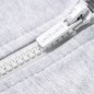 Kinder-Kapuzenpullover mit Reißverschluss Grau 92 Kinder-Kapuzenpullover mit Reißverschluss Grau 92