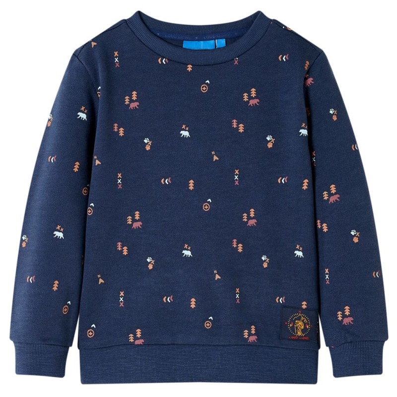 Kinder-Sweatshirt Marineblau Melange 128 Kinder-Sweatshirt Marineblau Melange 128
