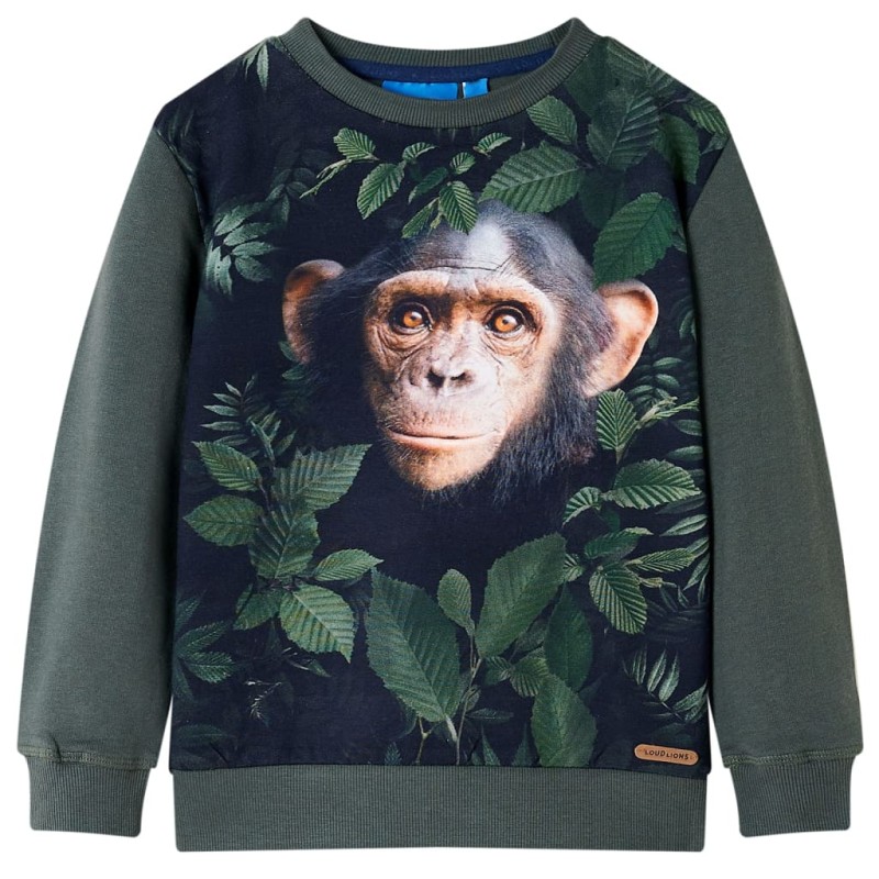 Kinder-Sweatshirt Dunkles Khaki 104 Kinder-Sweatshirt Dunkles Khaki 104