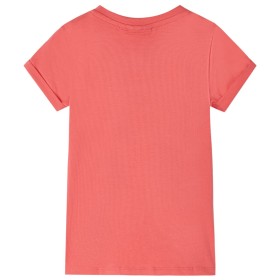 Kinder-T-Shirt Korallenrosa 128