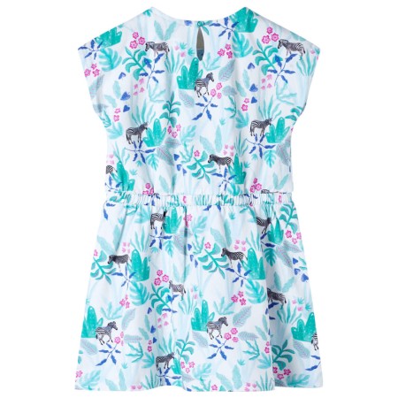 Kinderkleid Ecru und Dunkles Minzgrün 116