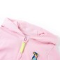 Kinder-Kapuzenpullover mit Reißverschluss Hellrosa 104 Kinder-Kapuzenpullover mit Reißverschluss Hellrosa 104