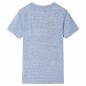 Kinder-Kurzarmshirt Blau Melange 128 Kinder-Kurzarmshirt Blau Melange 128