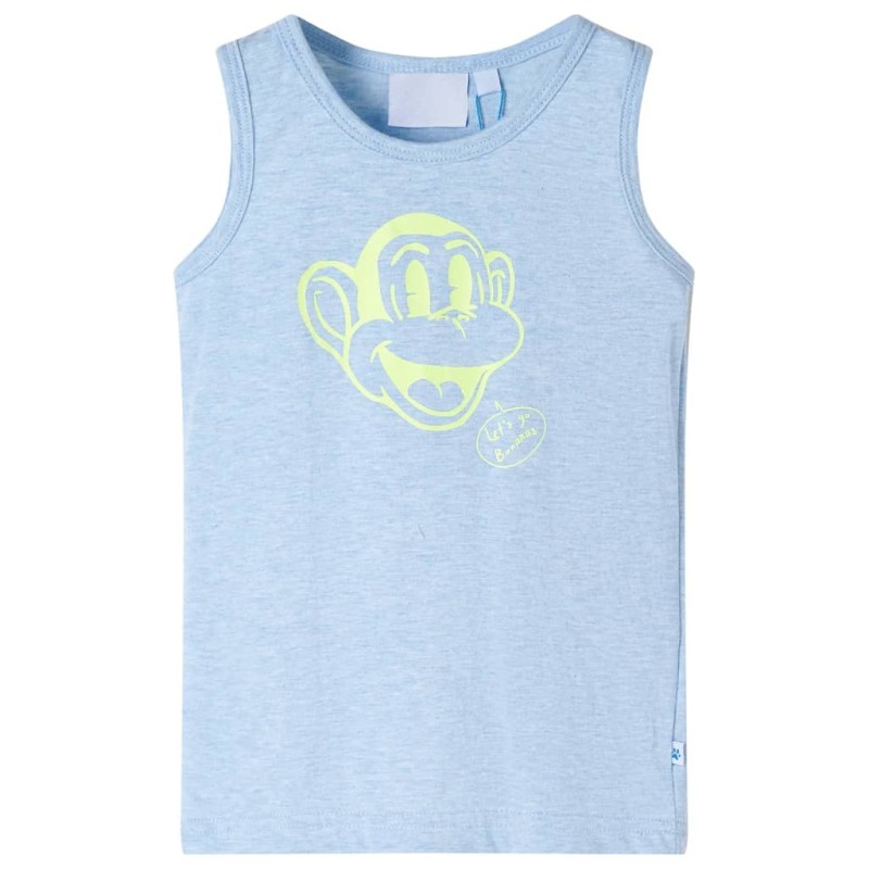 Kinder-Tanktop Hellblau Melange 140 Kinder-Tanktop Hellblau Melange 140