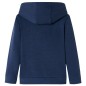 Kinder-Kapuzenpullover Marineblau Melange und Orange 140 Kinder-Kapuzenpullover Marineblau Melange und Orange 140