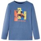 Kinder-Langarmshirt Blau Melange 116 Kinder-Langarmshirt Blau Melange 116
