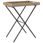 vidaXL Tabletttisch Klappbar Beige 65x40x75 cm Poly Rattan vidaXL Tabletttisch Klappbar Beige 65x40x75 cm Poly Rattan
