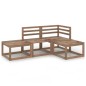 4-tlg. Garten-Lounge-Set Braun Imprägniertes Kiefernholz 4-tlg. Garten-Lounge-Set Braun Imprägniertes Kiefernholz