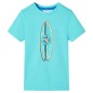 Kinder-Kurzarmshirt Aquablau 128 Kinder-Kurzarmshirt Aquablau 128