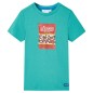 Kinder-Kurzarmshirt Dunkles Minzgrün 128 Kinder-Kurzarmshirt Dunkles Minzgrün 128