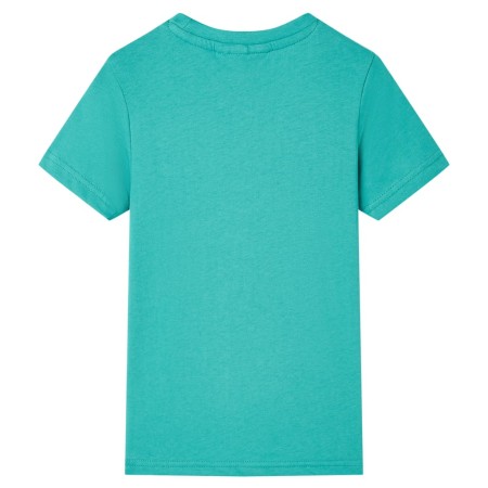 Kinder-Kurzarmshirt Dunkles Minzgrün 128