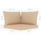9-tlg. Garten-Lounge-Set mit Kissen Beige 9-tlg. Garten-Lounge-Set mit Kissen Beige