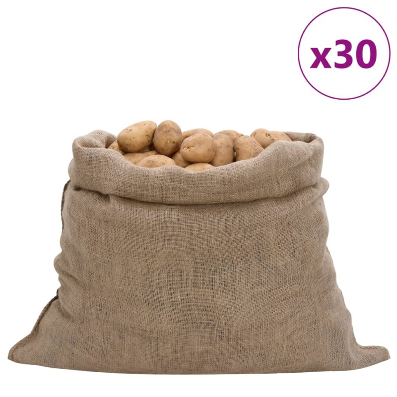 vidaXL Jutesäcke 30 Stk. 100x110 cm 100% Jute 220 g/m² vidaXL Jutesäcke 30 Stk. 100x110 cm 100% Jute 220 g/m²