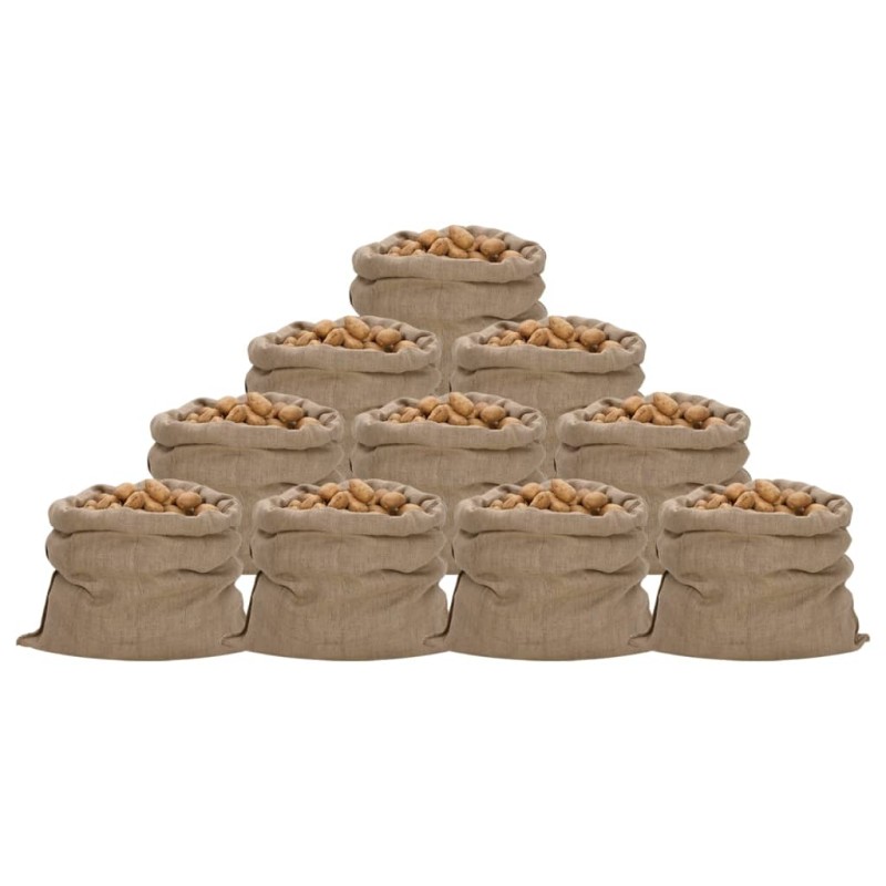 vidaXL Jutesäcke 10 Stk. 100x110 cm 100% Jute 340 g/m² vidaXL Jutesäcke 10 Stk. 100x110 cm 100% Jute 340 g/m²