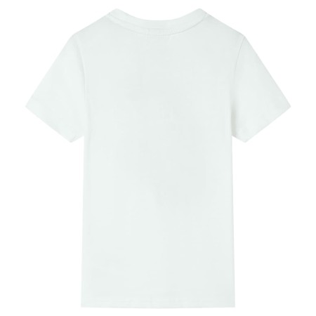 Kinder-Kurzarmshirt Ecru 128