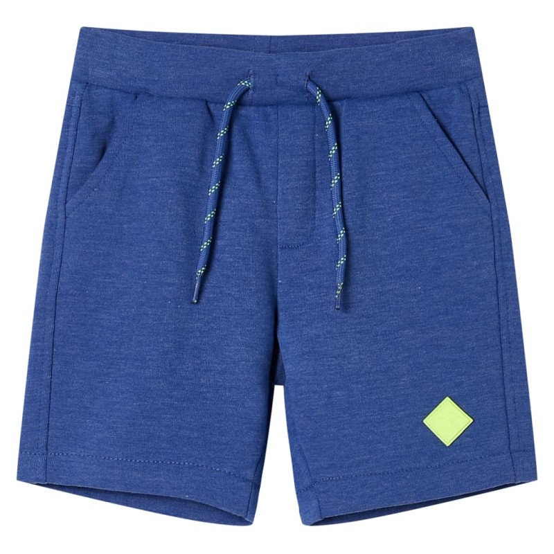 Kindershorts mit Kordelzug Blau Melange 116 Kindershorts mit Kordelzug Blau Melange 116
