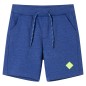 Kindershorts mit Kordelzug Blau Melange 116 Kindershorts mit Kordelzug Blau Melange 116
