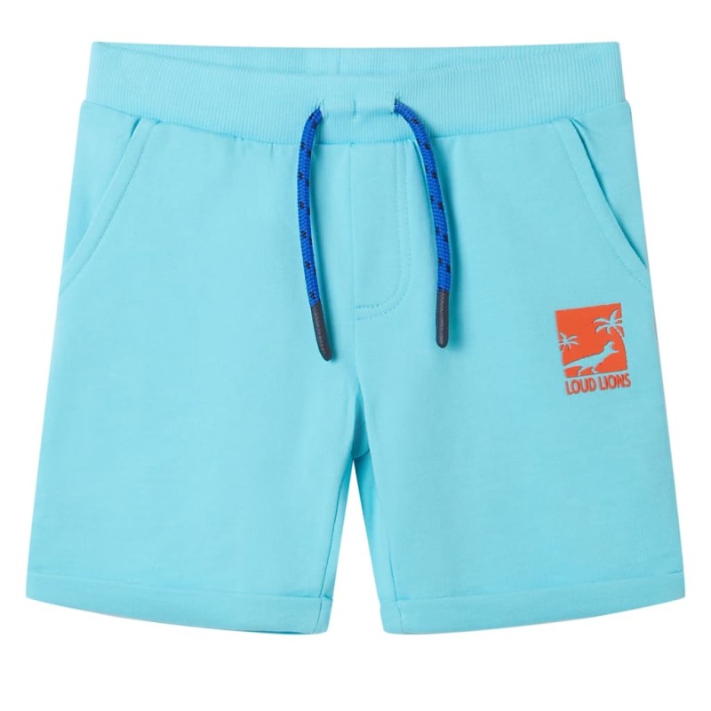Kindershorts mit Kordelzug Aquablau 140 Kindershorts mit Kordelzug Aquablau 140