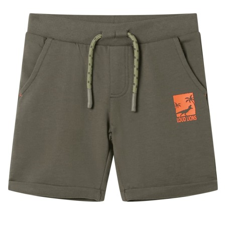 Kindershorts mit Kordelzug Dunkles Khaki 140
