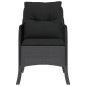 vidaXL Gartenstühle mit Kissen 2 Stk. Schwarz Poly Rattan vidaXL Gartenstühle mit Kissen 2 Stk. Schwarz Poly Rattan