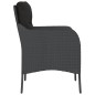 vidaXL Gartenstühle mit Kissen 2 Stk. Schwarz Poly Rattan vidaXL Gartenstühle mit Kissen 2 Stk. Schwarz Poly Rattan