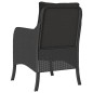 vidaXL Gartenstühle mit Kissen 2 Stk. Schwarz Poly Rattan vidaXL Gartenstühle mit Kissen 2 Stk. Schwarz Poly Rattan