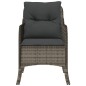 vidaXL Gartenstühle mit Kissen 2 Stk. Grau Poly Rattan vidaXL Gartenstühle mit Kissen 2 Stk. Grau Poly Rattan
