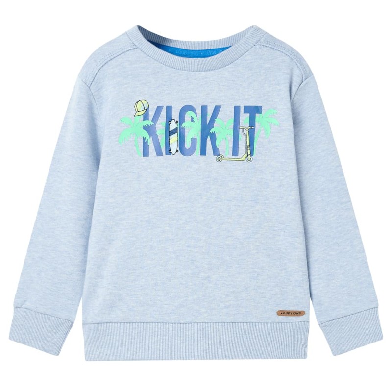 Kinder-Sweatshirt Hellblau Melange 116 Kinder-Sweatshirt Hellblau Melange 116