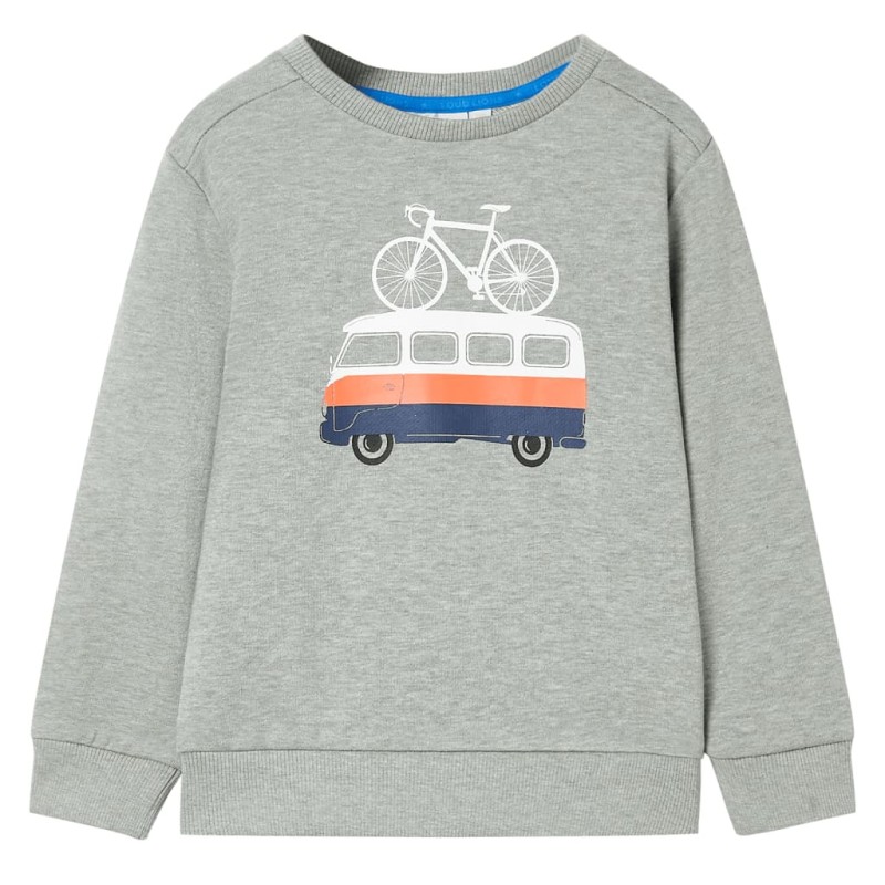 Kinder-Sweatshirt Hellkhaki Melange 116 Kinder-Sweatshirt Hellkhaki Melange 116