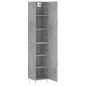 Highboard Betongrau 34,5x34x180 cm Holzwerkstoff Highboard Betongrau 34,5x34x180 cm Holzwerkstoff