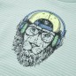 Kinder-T-Shirt mit Streifen Helles Minzgrün 128 Kinder-T-Shirt mit Streifen Helles Minzgrün 128