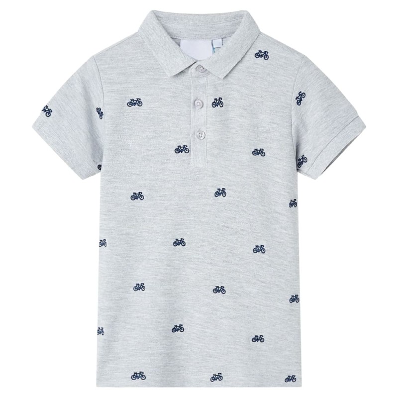 Kinder-Poloshirt Grau Melange 116 Kinder-Poloshirt Grau Melange 116