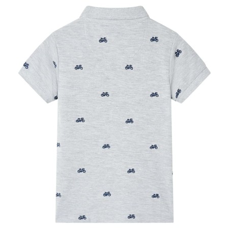 Kinder-Poloshirt Grau Melange 116