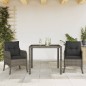 vidaXL 3-tlg. Garten-Essgruppe mit Kissen Grau Poly Rattan vidaXL 3-tlg. Garten-Essgruppe mit Kissen Grau Poly Rattan
