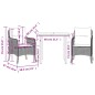 vidaXL 3-tlg. Garten-Essgruppe mit Kissen Schwarz Poly Rattan vidaXL 3-tlg. Garten-Essgruppe mit Kissen Schwarz Poly Rattan