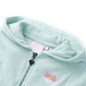 Kinder-Kapuzenpullover mit Reißverschluss Helles Minzgrün 92 Kinder-Kapuzenpullover mit Reißverschluss Helles Minzgrün 92