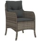 vidaXL 7-tlg. Garten-Essgruppe mit Kissen Grau Poly Rattan vidaXL 7-tlg. Garten-Essgruppe mit Kissen Grau Poly Rattan