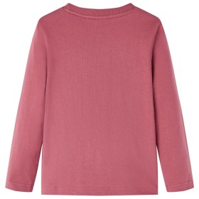 Kinder-Langarmshirt Dunkelrot 140