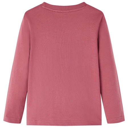 Kinder-Langarmshirt Dunkelrot 140