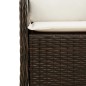 vidaXL 7-tlg. Garten-Essgruppe mit Kissen Braun Poly Rattan vidaXL 7-tlg. Garten-Essgruppe mit Kissen Braun Poly Rattan