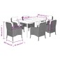 vidaXL 7-tlg. Garten-Essgruppe mit Kissen Braun Poly Rattan vidaXL 7-tlg. Garten-Essgruppe mit Kissen Braun Poly Rattan