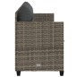 vidaXL Sonnenliege mit Kissen Grau Poly Rattan vidaXL Sonnenliege mit Kissen Grau Poly Rattan