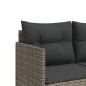 vidaXL Sonnenliege mit Kissen Grau Poly Rattan vidaXL Sonnenliege mit Kissen Grau Poly Rattan