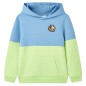 Kinder-Kapuzenpullover Blau und Zartgelb 140 Kinder-Kapuzenpullover Blau und Zartgelb 140