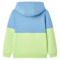 Kinder-Kapuzenpullover Blau und Zartgelb 140 Kinder-Kapuzenpullover Blau und Zartgelb 140