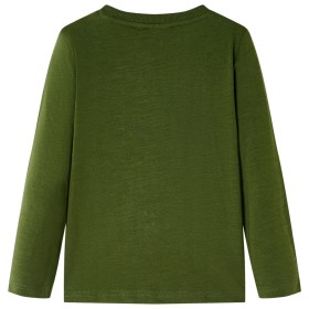 Kinder-Langarmshirt Dunkles Khaki 92