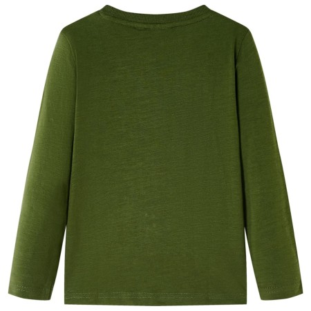 Kinder-Langarmshirt Dunkles Khaki 92