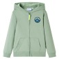 Kinder-Kapuzenpullover mit Reißverschluss Helles Khaki 128 Kinder-Kapuzenpullover mit Reißverschluss Helles Khaki 128